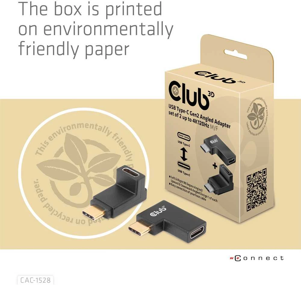 Adapteris USB Club 3D USB-C – USB-C Juodas (CAC-1528)