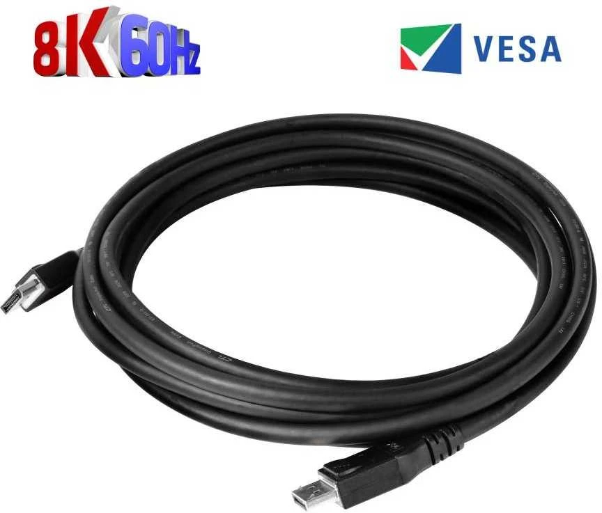 Club 3D DisplayPort 1.4 HBR3 8K60Hz DSC 1.2 Kabelis kištukinis/kištukinis – 5m