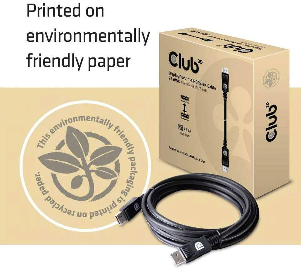 CLUB 3D DP 1.4 HBR3 8K60Hz M/M 3M