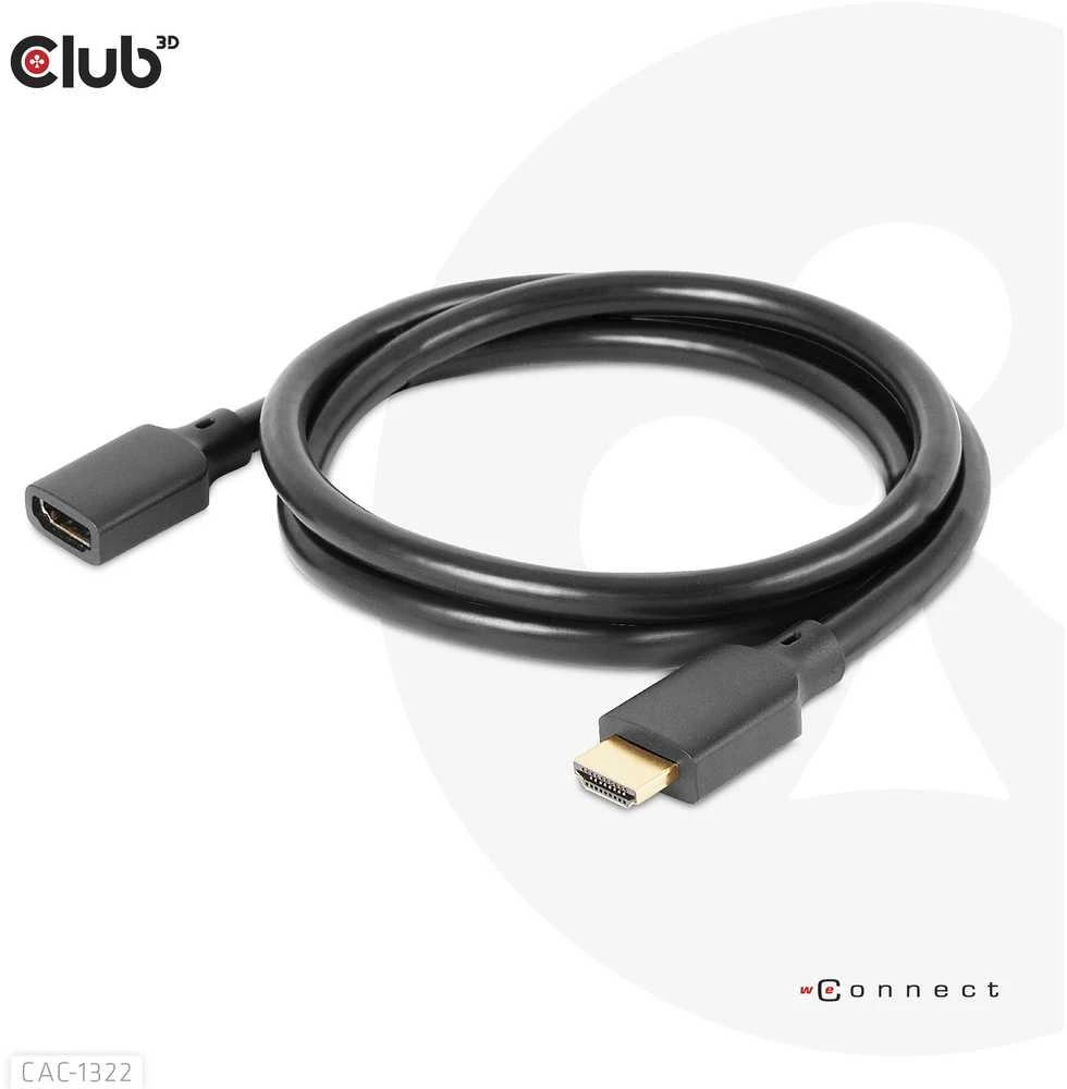 „Club 3D Ultra High Speed“ HDMI prailginimo kabelis, 4K120Hz/8K60Hz, 48Gbps – 1m