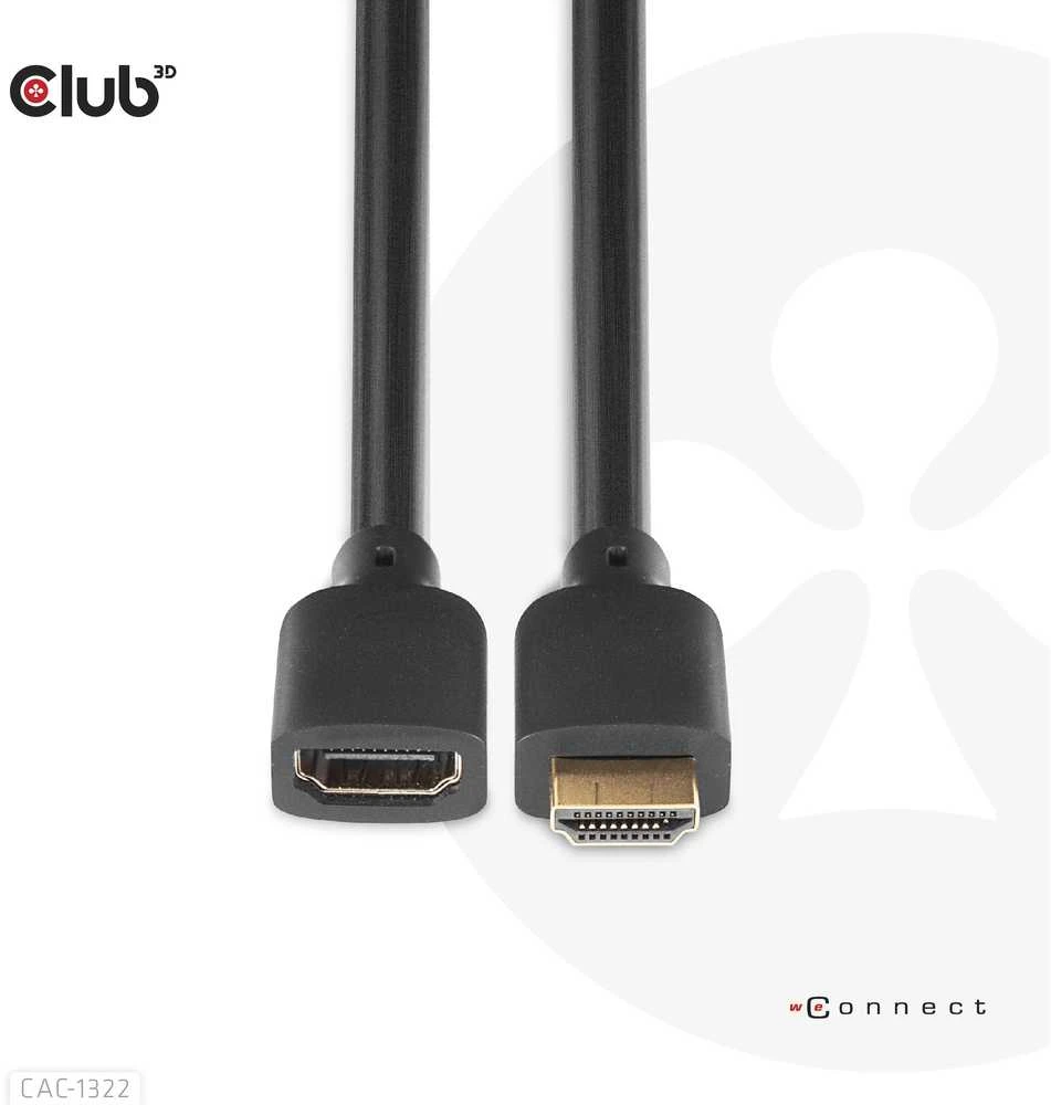 „Club 3D Ultra High Speed“ HDMI prailginimo kabelis, 4K120Hz/8K60Hz, 48Gbps – 1m