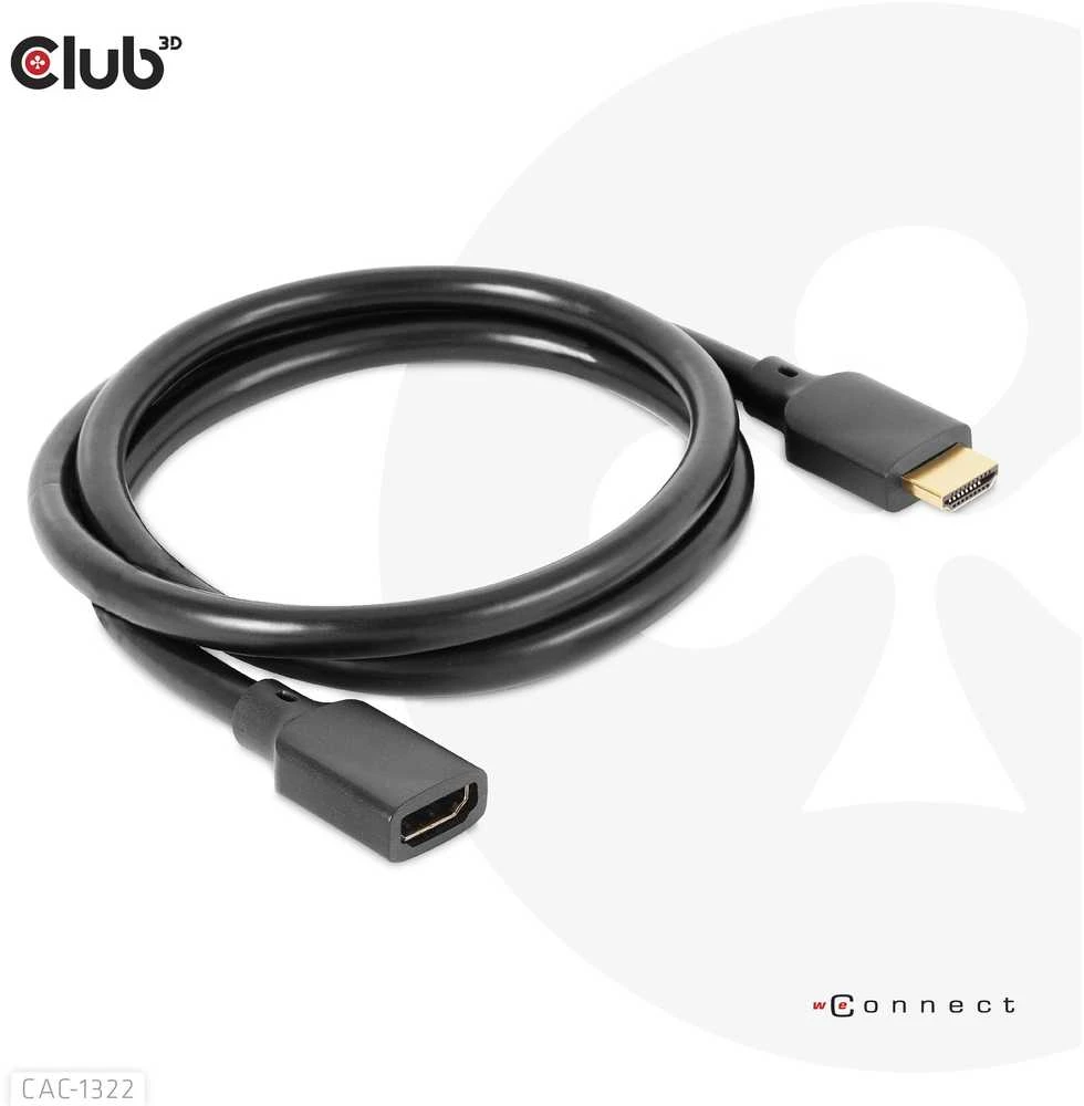 „Club 3D Ultra High Speed“ HDMI prailginimo kabelis, 4K120Hz/8K60Hz, 48Gbps – 1m