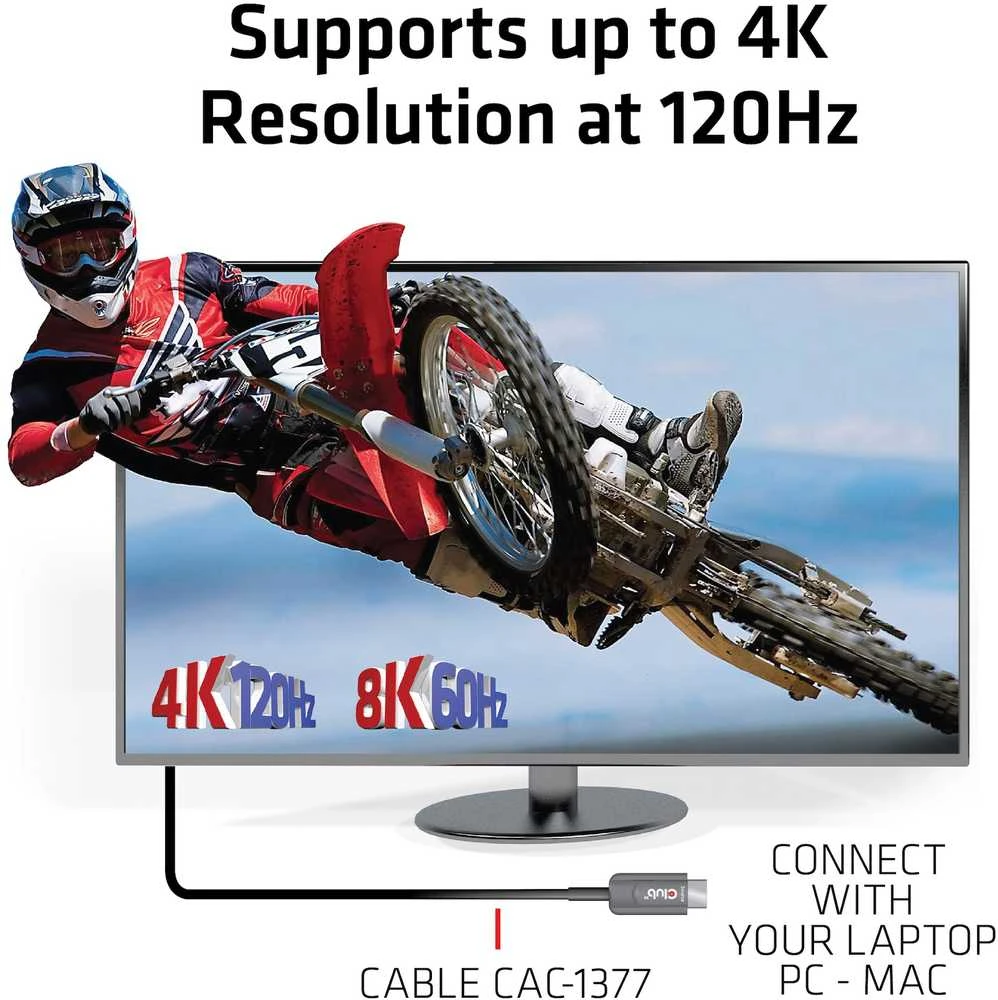 CLUB 3D itin didelės spartos HDMI™ sertifikuotas AOC kabelis 4K120Hz/8K60Hz vienkryptis M/M 15m