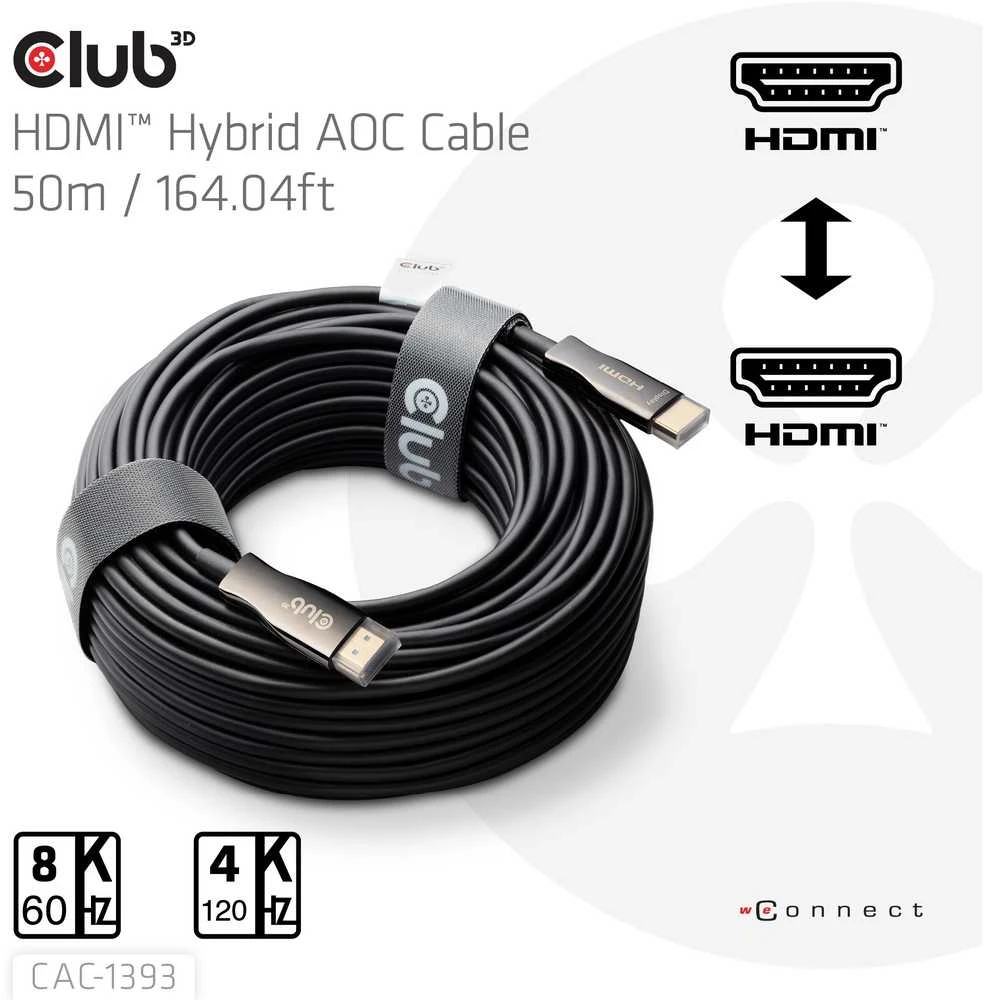 Club 3D 50m HDMI AOC kabelis susuktas