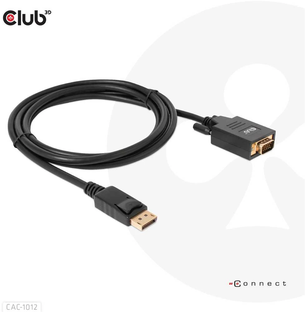 Kabelis Club 3D Club3D Kabelis DisplayPort > VGA St/St 2m mažmeninė prekyba