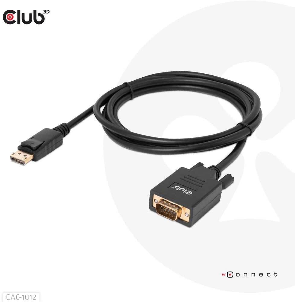 Kabelis Club 3D Club3D Kabelis DisplayPort > VGA St/St 2m mažmeninė prekyba