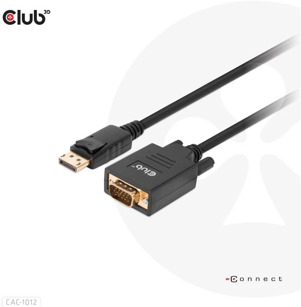 Kabelis Club 3D Club3D Kabelis DisplayPort > VGA St/St 2m mažmeninė prekyba