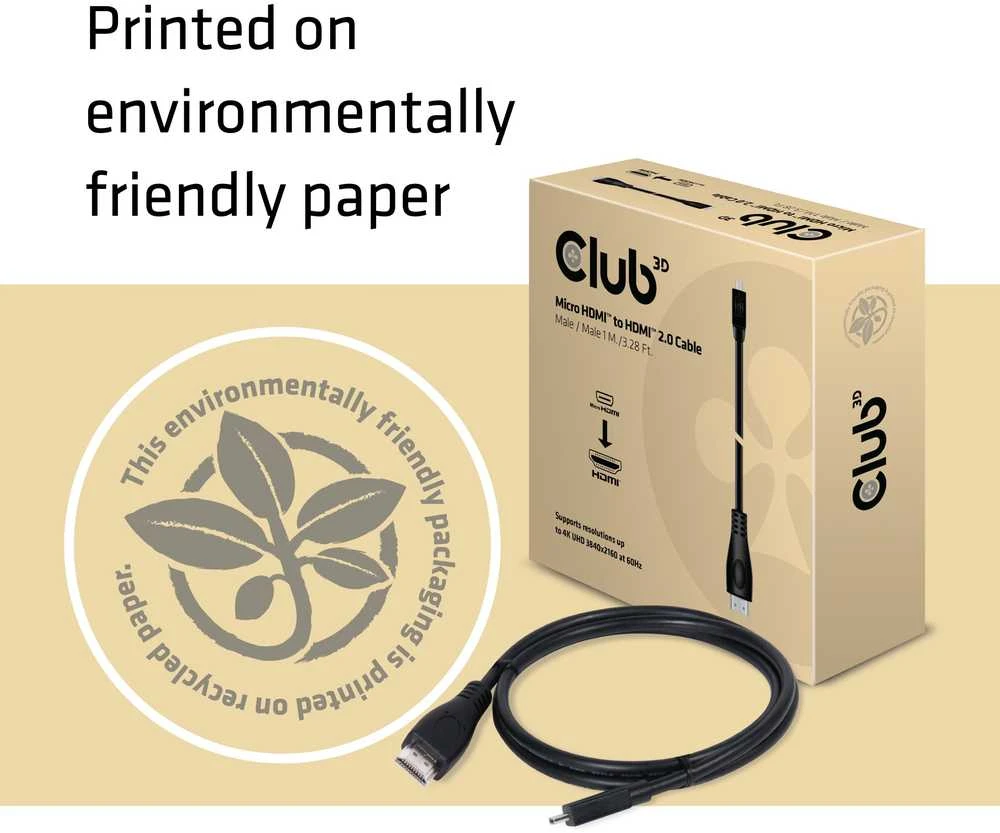Club 3D Club3D Kabelis Micro HDMI HDMI 2.0