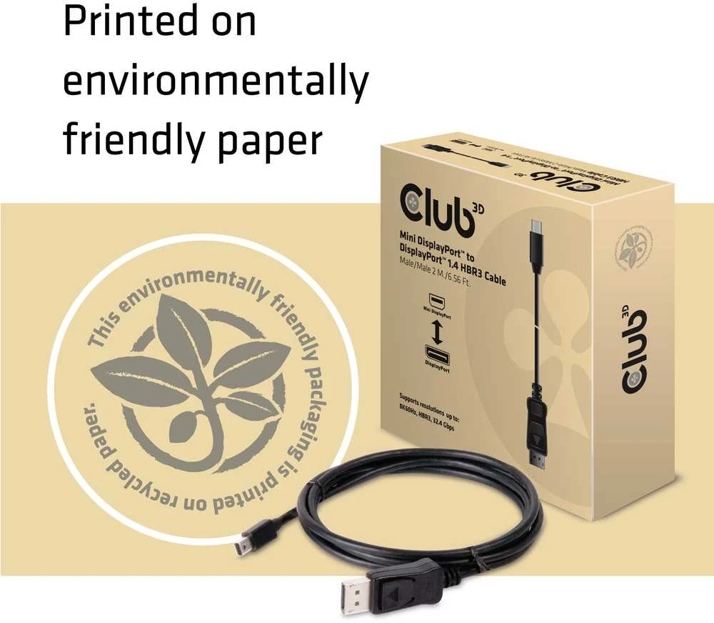 „Club 3D DisplayPort Mini“ – „DisplayPort“ kabelis 2 m juodas (CAC-1115)