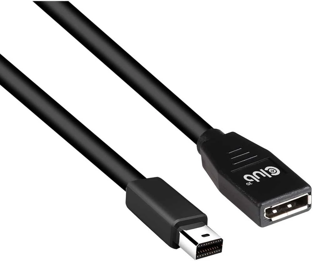 Club 3D Club3D Kabelis Mini DisplayPort 1.4 na DisplayPort 8K@60Hz DSC 1.2 HBR3 HDR dvikryptis (M-F)