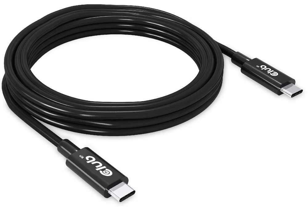 Club 3D Club3D Kabelis USB4 Gen3x2 Typ C 8K60Hz UHD maitinimo tiekimas 240W, (M/M), 300cm