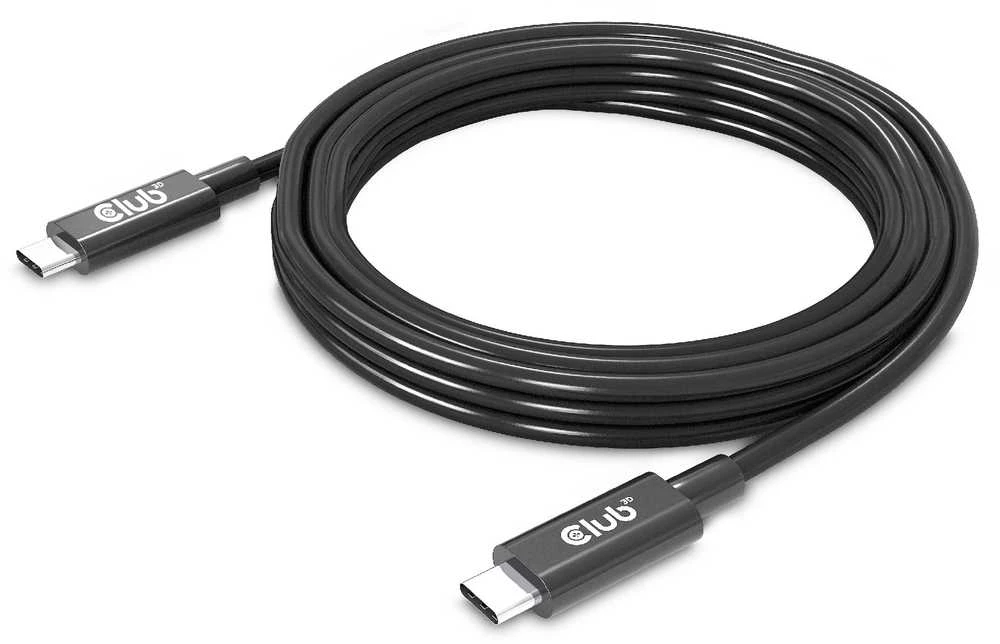 Club 3D Club3D Kabelis USB4 Gen3x2 Typ C 8K60Hz UHD maitinimo tiekimas 240W, (M/M), 300cm
