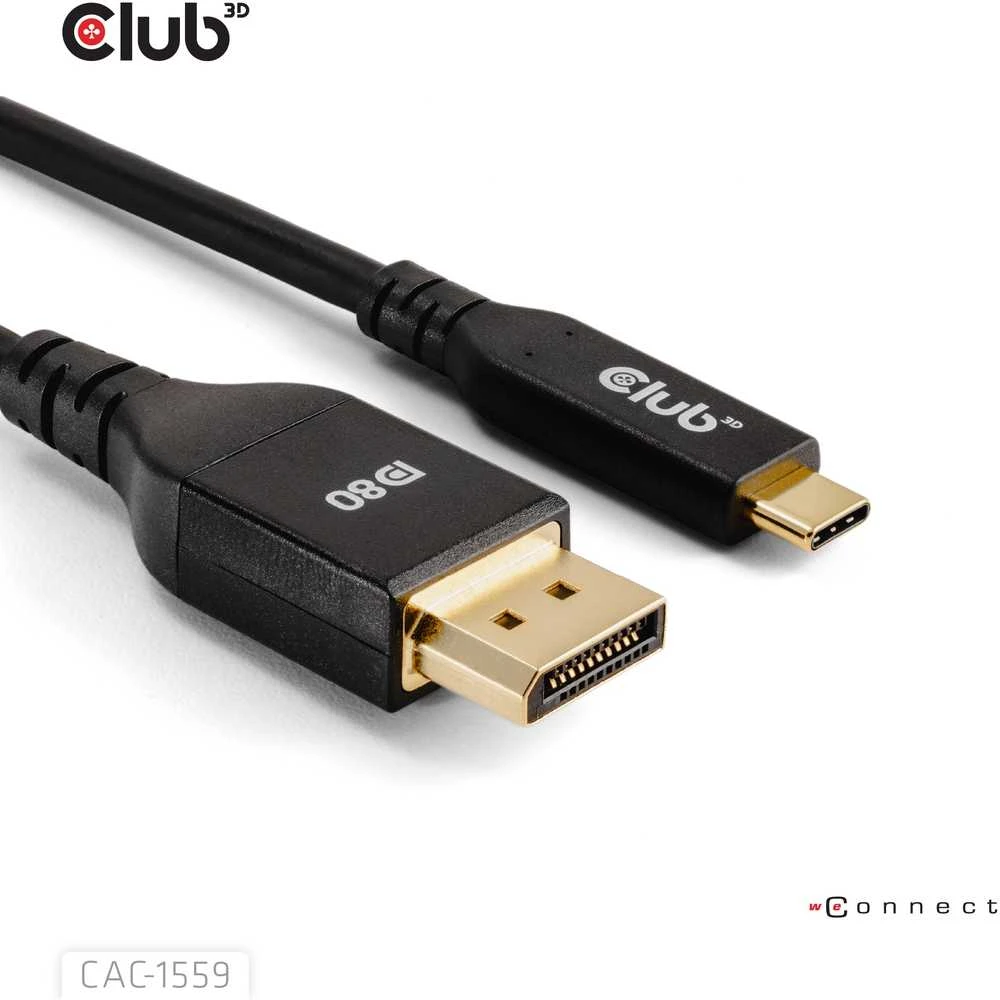 Kabelis Club 3D Club3D Kabelis USB Typ C DP 2.1 1m 10K60Hz St/St mažmeninė prekyba