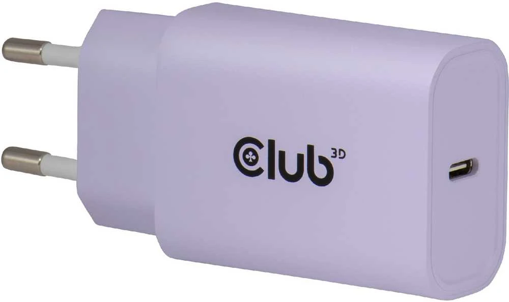Įkroviklis Club 3D Club3D Lifestyle Ladegerät USB-C 30Watt, 2Stk lila retail
