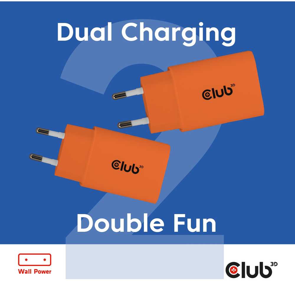 Įkroviklis Club 3D CAC-3023 30W Oranžinė