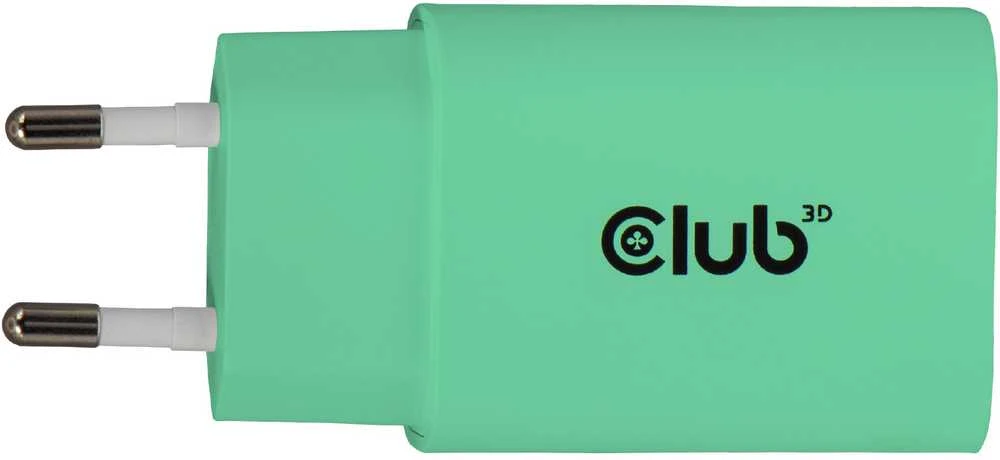 Įkroviklis Club 3D Club3D Lifestyle kroviklis USB-C 30Watt 2 vnt. žalia retail