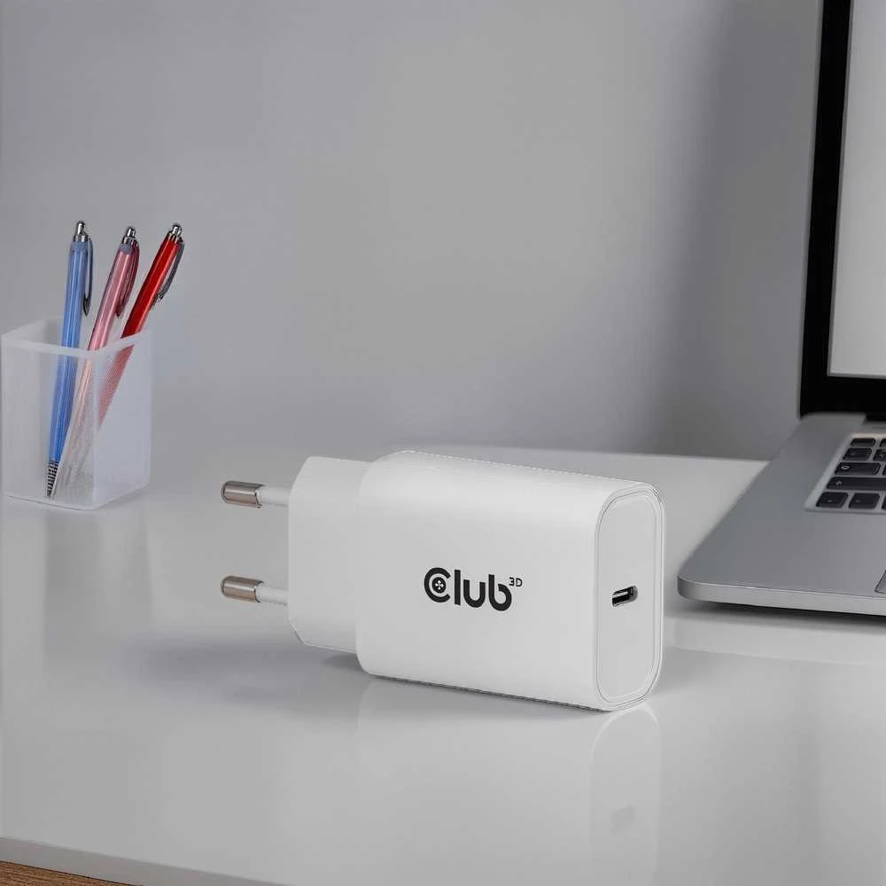 Įkroviklis Club 3D Club3D Lifestyle Ladegerät USB-C 30Watt, 2Stk baltas retail