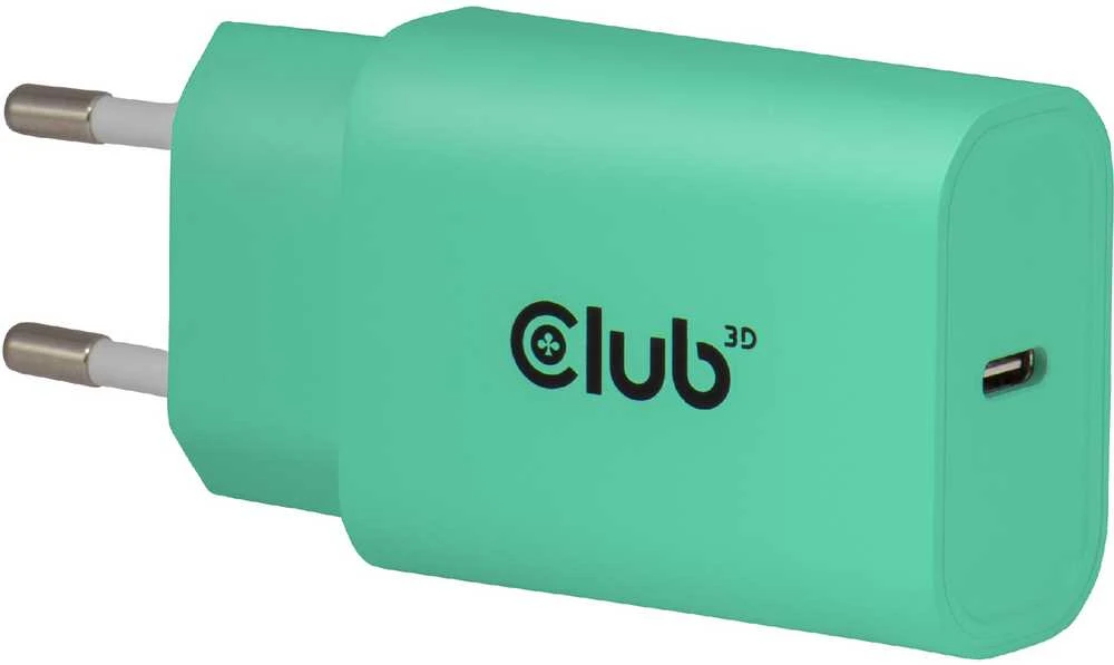 Įkroviklis Club 3D Club3D Lifestyle kroviklis USB-C 30Watt 2 vnt. žalia retail