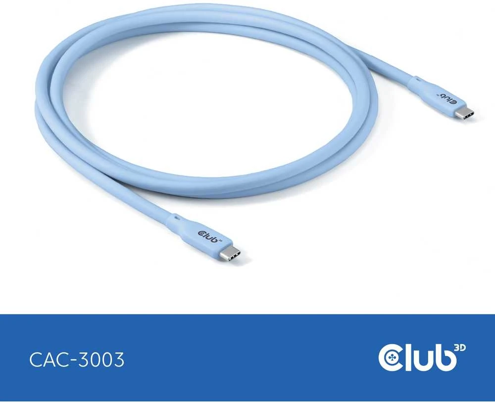 Club 3D Club3D Lifestyle USB-C Kabelis PD 240W,20Gbps 2m blau St/St mažmeninė prekyba