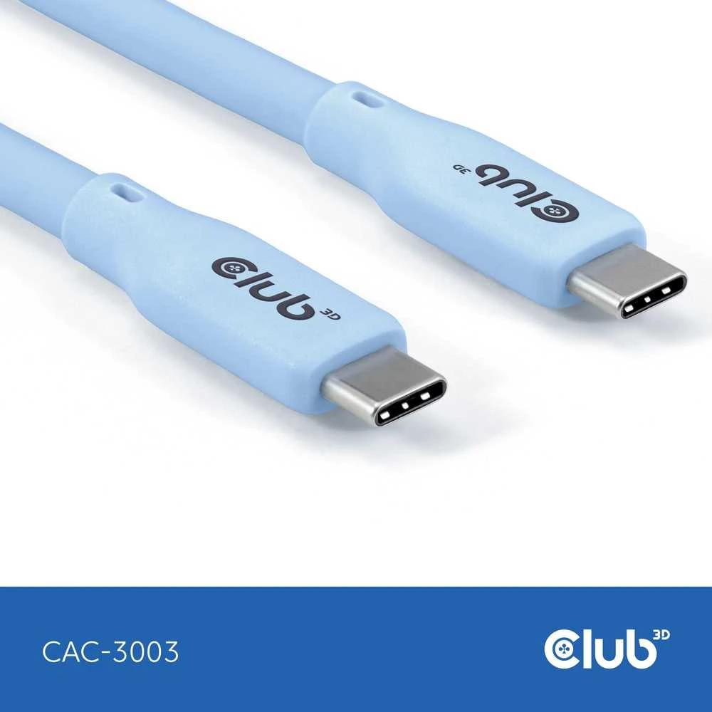 Club 3D Club3D Lifestyle USB-C Kabelis PD 240W,20Gbps 2m blau St/St mažmeninė prekyba