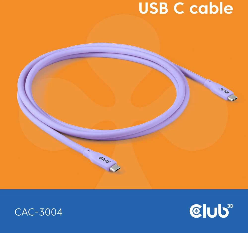 Club 3D CLUB3D CAC-3004 kabelis USB USB4 Gen 2x2 2 m USB C Violetinis