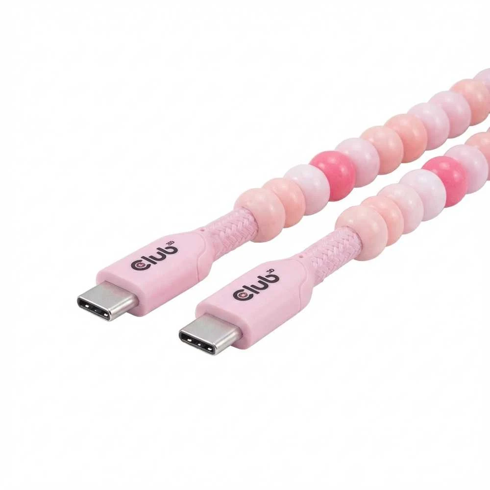 Kabelis USB Club 3D USB-C - USB-C 2 m Rožinė (CAC-3010)