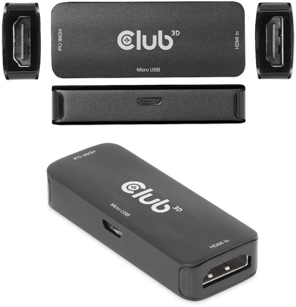 Club 3D Club3D adapteris aktyvus HDMI 4K60Hz (F/F), juodas