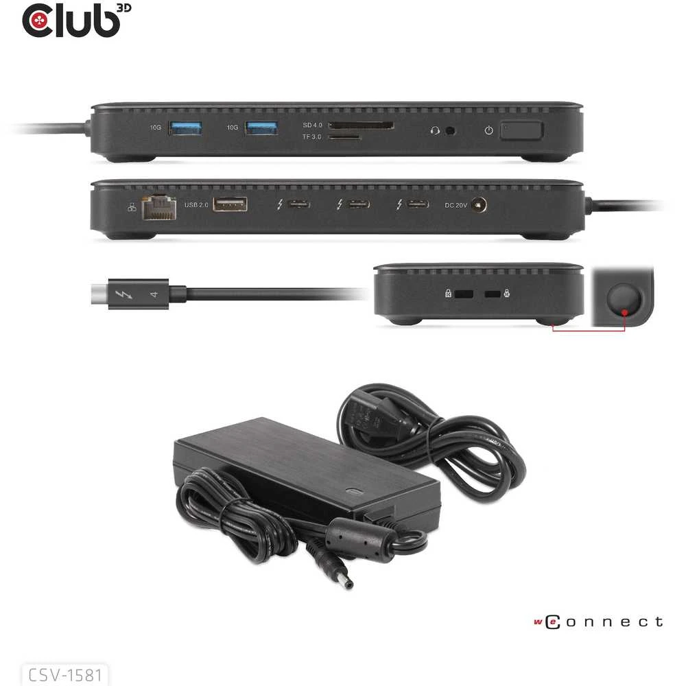 CLUB 3D Thunderbolt TM 4 sertifikuotas DS