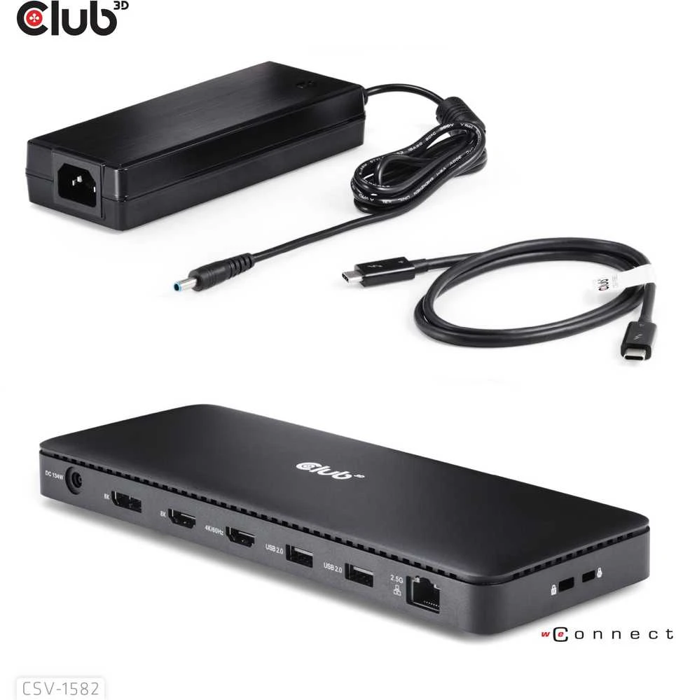 Club 3D 12-in-1 Thunderbolt 4 stotis / replikatorius (CSV-1582)