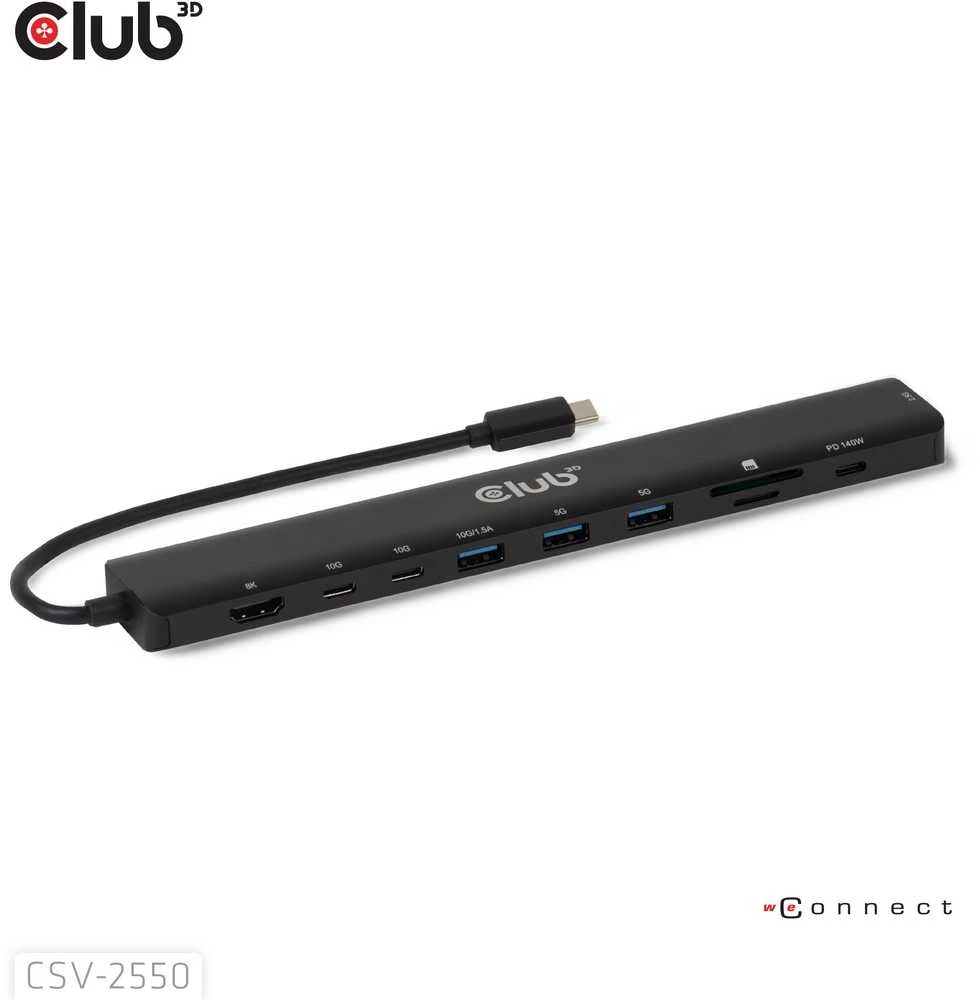 USB „Club 3D“ koncentratorius CLUB3D CSV-2550 su koncentratoriumi USB Type-C