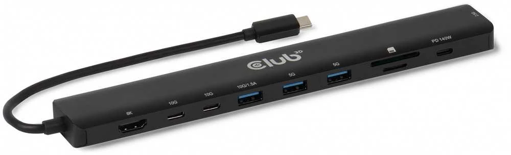 Club 3D CSV-2550 USB-C šakotuvas su jungtimis