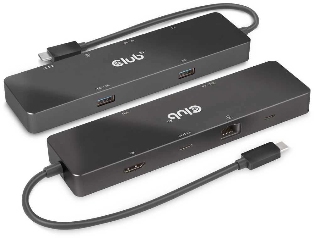 HUB USB Club 3D Club 3D dokumetas USB-C 3.2 Gen1 6in1 Hub 1x USB-C Video 4K60Hz, 1x HDMI 4K60Hz, 2x USB-A, USB-C PD 100W, RJ45