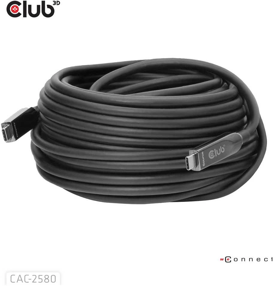 Kabelis USB Club 3D USB-C - USB-C 15 m Juodas (CAC-2580)
