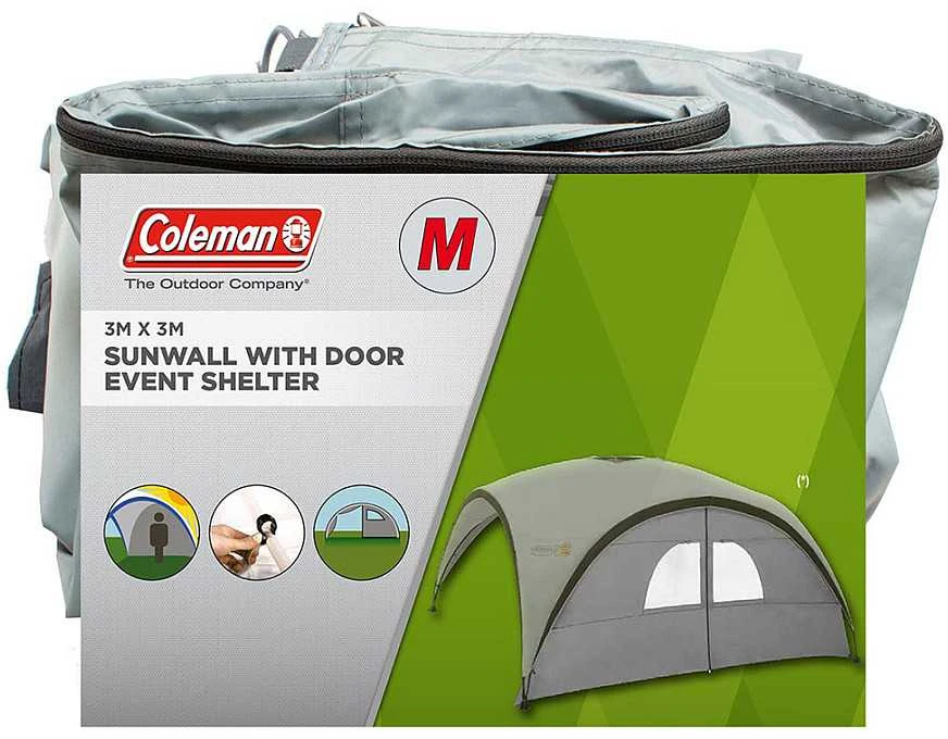Sienelė nuo saulės Coleman Pro Acc Sunwall, su durimis, žalia, 3m