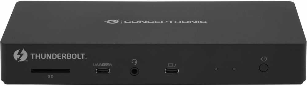 Carruzzo Conceptronic DONN30B knyginių kompiuterių dokas / jungčių replikatorius Vielinis Thunderbolt 4 Juoda