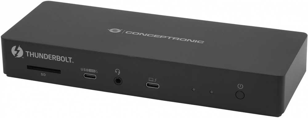 Carruzzo Conceptronic DONN30B knyginių kompiuterių dokas / jungčių replikatorius Vielinis Thunderbolt 4 Juoda
