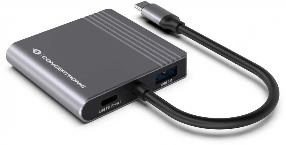 CONCEPTRONIC Adapteris USB-C->2xHDMI,USB