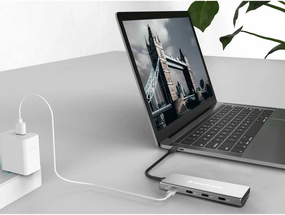 Adapteris AV Conceptronic CONCEPTRONIC Dock USB-C->4xUSB-C 100WPD o.įkroviklis 0.25m gr