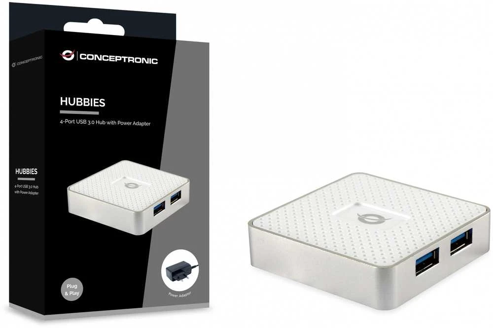 Conceptronic 4x USB 3.0 šakotuvas pakuotėje