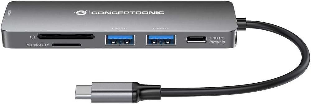 „Conceptronic DONN11G 6-in-1“ USB-C adapteris