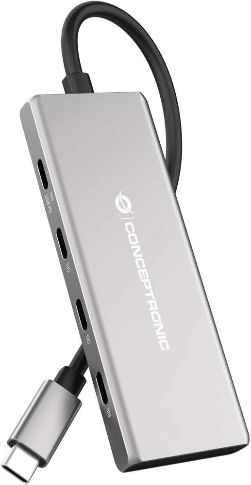 Conceptronic USB-C daugiafunkcis adapteris, šoninė jungčių pusė