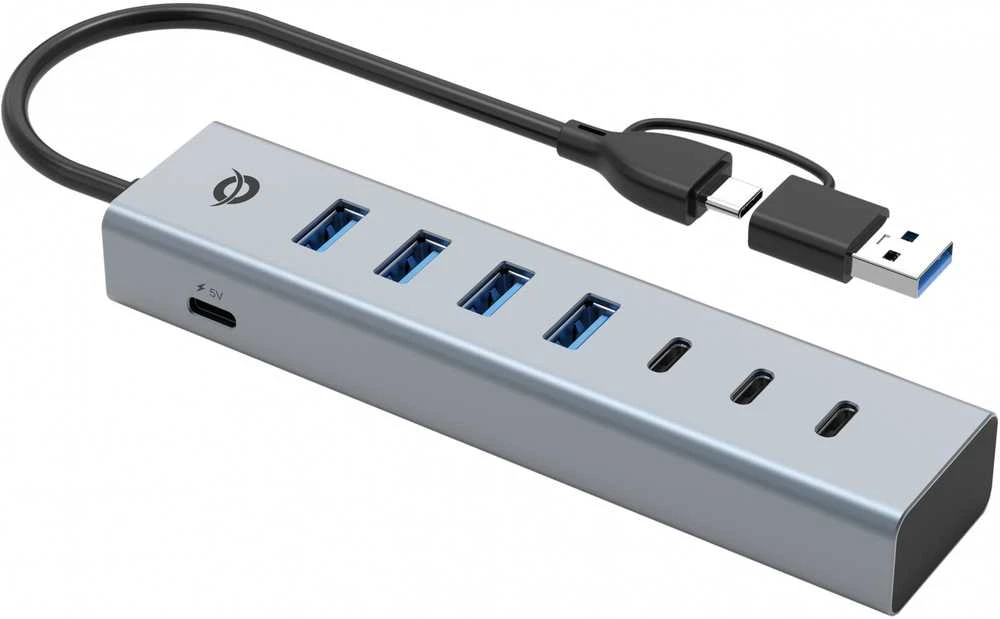 Conceptronic USB-C ir USB-A šakotuvas su adapteriu