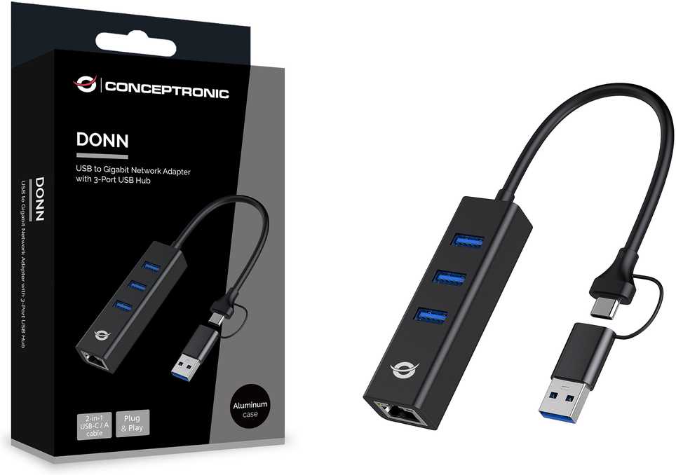 Karta jungiama į tinklą Conceptronic Conceptronic DONN07BA karta jungiama į tinklą Ethernet 5000 Mbit/s