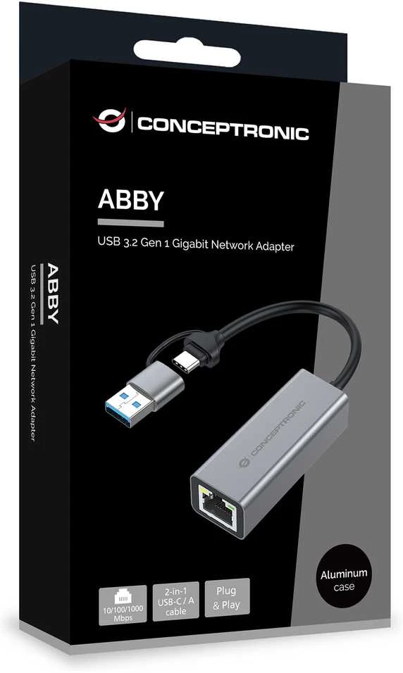 Conceptronic USB-C į RJ-45 adapteris pakuotėje