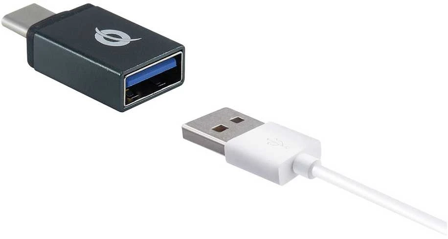 CONCEPTRONIC adapteris USB-C -> USB-A 3.0 2 vnt. pakuotėje, pilka