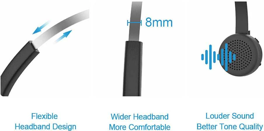 Carruzzo Conceptronic POLONA03BDA Ausinės be mikrofono ir ausinės su mikrofonu Bevielis Su lankeliu Biuras / skambučių centras Bluetooth Įkrovimo stovas Juoda