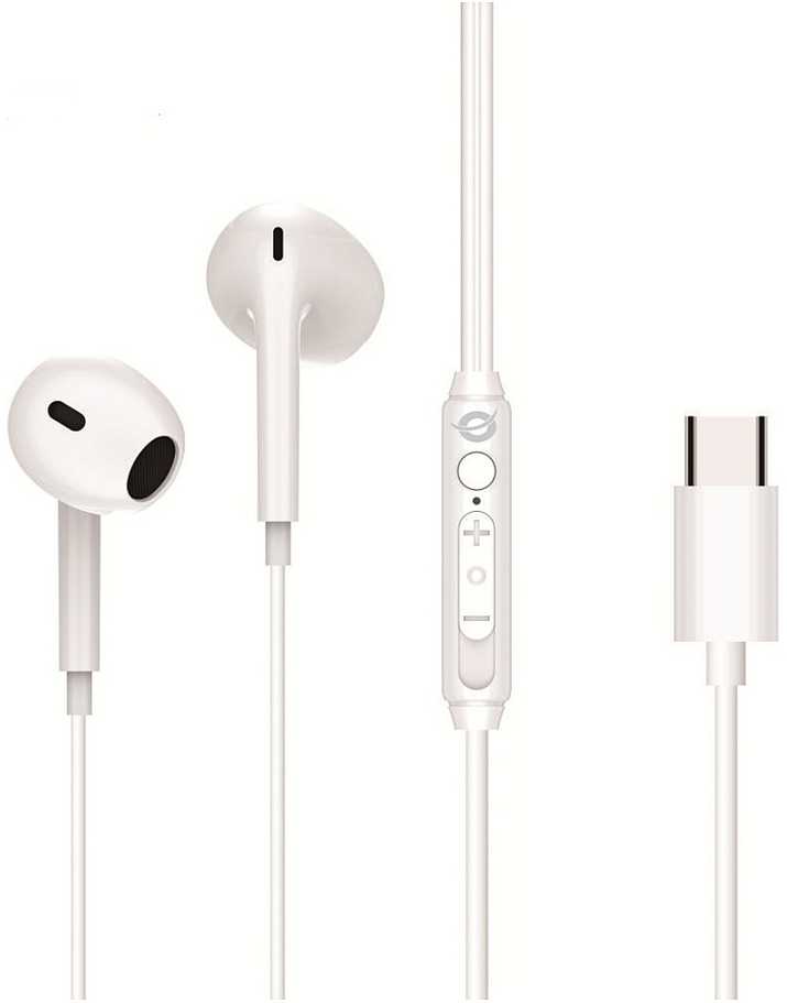 Ausinės Conceptronic BRENDAN02W ausinės/komplektas słuchawkowy su laidu Douszny Połączenia/muzyka USB Type-C Baltas