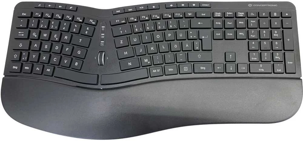Klaviatūra ir pelė Kit Conceptronic ORAZIO ERGO Wireless Ergonomic Klaviatūra &amp; Pelė Kit German išdėstymas