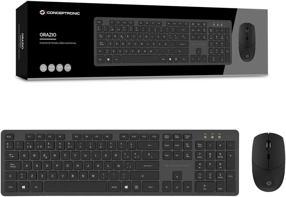 CONCEPTRONIC Belaidė klaviatūra+Pelė,išdėstymas spanisch sw