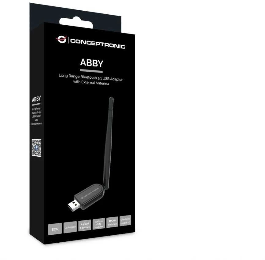 „Conceptronic“ „Bluetooth“ adapteris 5.1 NanoUSB 10-20m juodas